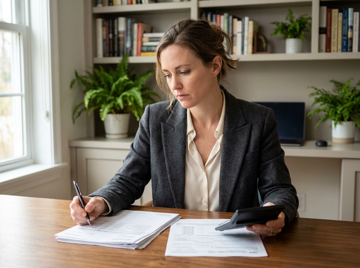 Femme d'affaires en réunion dans un bureau moderne